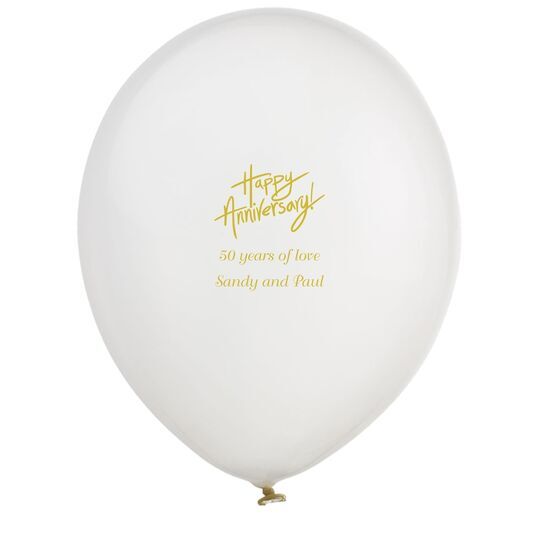 Fun Happy Anniversary Latex Balloons
